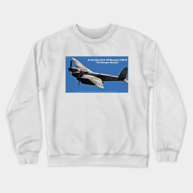 de Havilland Mosquito T.Mk.III High-Speed Flyby Crewneck Sweatshirt by acefox1